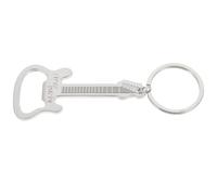 Ouvre-bouteilles de Guitare, Porte-clés en Alliage Argenté | Petit Accessoire Créatif, Style Moderne, pour Clés et Bouteilles de Soda, Idée Présent Musique