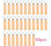 Ouvre-bouteilles - Lot de 50 - Acier inoxydable - Gravure laser personnalisable - Idéal pour les cadeaux faits maison - Parfait pour les mariages, les fêtes et les restaurants