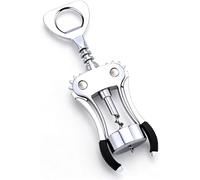 Ouvre-bouteilles multifonction 3-en-1 : ouvre-bouteilles, tire-bouchon, décapsuleur. Longueur : 18,5 cm. Couleur : argent