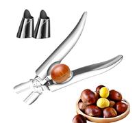 Ouvre-châtaignes - Multifonctionnel - En acier inoxydable - Pince ouvre-noix métallique - Pour la cuisine, le grignotage, la préparation des aliments, la maison, l'épluchage en famille