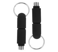 Ouvre-cigare Porte-clés Métal et Caoutchouc 2 Pièces Noir | Outil à Perforer Précis et Compact, pour Cigarettes et Cigares, Usage Mobile, Design Élégant