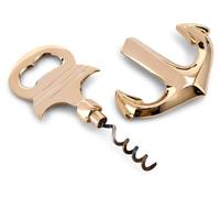 Ouvre-corde en laiton doré, dimensions 15 cm x 7 cm, système de levage maritime