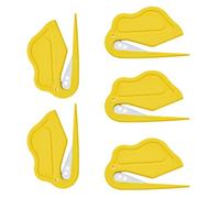 Ouvre-lettres : découpeur de papier d'emballage de 5 pièces, ouvre-courrier sécurisé, couteau coulissant sur enveloppe | Bureaux Lettres Ouvre-bouteille Slitter, 5 x coupe- de CA