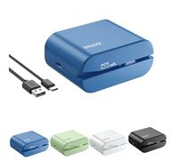 Ouvre-lettres électrique - Ouvre-lettres rechargeable - Coupe-enveloppes à fonctionnement électrique, outil universel efficace pour le bureau, la maison (bleu)