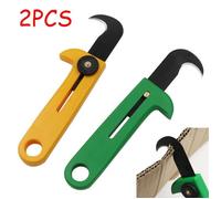 Ouvre-Lettres - Non spécifié - Mini Coupeur de Papier - Plastique et Métal - Vert et Jaune - 12x4x1.5cm