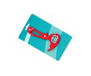 Ouvre-onglet de canette de boisson, Red TIED CARD INSTALLATI | Accès par crochet incurvé sous les languettes de traction, levage assisté par levier, moins de levier direct des