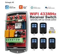 Ouvre-porte de Garage intelligent universel Tuya wifi, 433MHz, 2 canaux 12V 24V 220V, télécommande sans fil, commutateur récepteur, transmetteur de porte 433 AC 85-250V