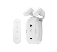 Ouvre-rideau et ferme-rideau automatique, ouvre-rideau électrique télécommandé, moteur de rideau automatique alimenté par batterie 4000mAh, blanc, 11,4×6,6×6,1 cm