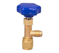 Ouvreur de pour bouteille AC Laiton 1/4 pour sae pour R22 R410A | Corps pour en laiton massif, capuchon plastique, connexion 1/4 pour sae, compatible R22 et R410A, usage automobile