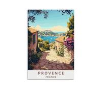ouweri Impression sur toile vintage Provence France - Décoration murale moderne - 60 x 90 cm