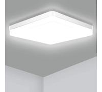 Ouyulong Plafonnier Led Carré 36W, 4000K La lumière naturelle 4350LM IP54 Lampe LED adaptée pour la chambre, le salon, la salle de bain, la cuisine, le bureau et le couloir