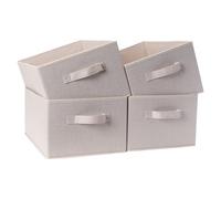 OVAKIA Boîtes de Rangement Pliables en Tissu, Lot de 4 Organiseurs de Tiroir Système de Rangement pour Penderie Vêtements (Linge)