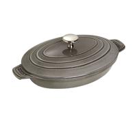 Oval baking dish with lid Staub - Graphite