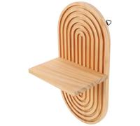 Ovale Étagère Murale Rangement Mural Style Bohème, en Bois, Simple | Installation Facile, Gain de Place, Salon et Salle de Bain, Design Minimaliste Élégant