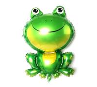 Ovanda Ballon en aluminium vert grenouille XXL - Ballon d'anniversaire - Animaux de la forêt - Décoration de ferme - Pour anniversaire d'enfant garçon et fille
