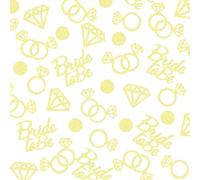 Ovanda Lot de 100 confettis à paillettes Bride To Be - Accessoires de décoration dorés - Pour enterrement de vie de jeune fille - Accessoires Jga pour femme - Décoration de fête de mariée - Décoration