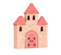 Ovanda Lot de 20 serviettes château rose 33 x 33 cm, décoration d'anniversaire princesse pour fille, serviettes roses pour anniversaire d'enfant, fête prénatale, fête de conte, décoration de table et