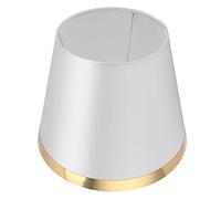 OVAQUIXI Abat-jour en Tissu Fer et Tissu E27 Abat-jour à Clipser 16,1 Cm Haut 25,4 Cm Bas 19,7 Hauteur pour Lampe de Table Lampadaire Chambre étude Hôtel Décor (PX148 gris)