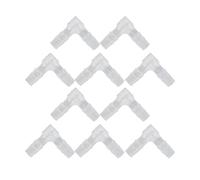 OVAQUIXI Adaptateur de Tuyau coudé, Raccords de Tuyau PE à Diamètre égal à 90 Degrés, 10 Pièces pour Tube de Pompe, Raccord de d'eau en Silicone, Joint de Type L pour la Réparation de Jardin (6MM)