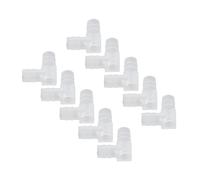 OVAQUIXI Adaptateur de Tuyau coudé, Raccords de Tuyau PE à Diamètre égal à 90 Degrés, 10 Pièces pour Tube de Pompe, Raccord de d'eau en Silicone, Joint de Type L pour la Réparation de Jardin (10mm)