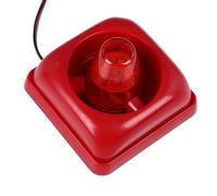 OVAQUIXI Alarme Sonore et Lumineuse D'incendie, Sirène Forte de 115db avec Lumière Stroboscopique Rouge pour Les Usines, Les Chantiers de Construction, Construction ABS