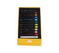 OVAQUIXI Bâtons de Peinture à L'huile Cylindriques de Couleur Lourde de Pastels à L'huile avec une Forte Adhérence pour le Dessin de Peinture D'art de Graffiti Non Toxique coloré Vif (12 couleurs)