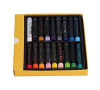 OVAQUIXI Bâtons de Peinture à L'huile Cylindriques de Couleur Lourde de Pastels à L'huile avec une Forte Adhérence pour le Dessin de Peinture D'art de Graffiti Non Toxique coloré Vif (18 couleurs)