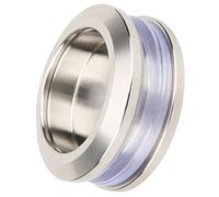 OVAQUIXI Bouton de Tirage de Porte Rond en Bois, Poignée de Porte en Verre Dos à Dos en Acier Inoxydable, Trou de 4,4 Cm, Installation Facile, pour Salle de Bain, Douche, Portes Coulissantes en