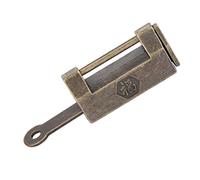 OVAQUIXI Cadenas Vintage Chinois Antique Rétro e Verrouillage pour Boîte à Bijoux Tiroir, Petite Décoration en Alliage de Zinc 3.2x1.7x1cm (Petite)