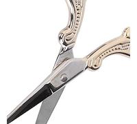 OVAQUIXI Ciseaux à Broder Petits Ciseaux à Coudre en Acier Inoxydable avec Poignée Souple et Housse en Cuir Coupe Précise du Tissu pour Broderie, Couture, Travaux Manuels, Bricolage, Adultes, (Or