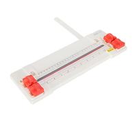 OVAQUIXI Coupe-papier 4 en 1 Portable à Roulettes avec Jauge de Pliage ondulé à Points Droits pour la Maison, L'école, le Studio Photo, la Découpe, la Règle Pliable, le Plastique ABS (WHITE)