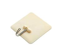 OVAQUIXI Crochets Muraux Auto-adhésifs, Crochet Collant carré en ABS, Crochets de Suspension Muraux à Roulement Solide de 6 X 6 Cm pour Salle de Bain, Armoire de Cuisine, Porte d'entrée, (Beige)