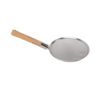 OVAQUIXI Cuillère à écumoire à Mailles Fines avec Manche en Bois, Cuillère à Passoire en Acier Inoxydable 304, Grande Tête Fendue pour Frire la Soupe et la Cuisine à Domicile (26 cm/10,2 pouces de
