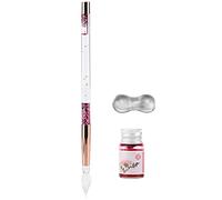 OVAQUIXI Ensemble de Stylos de Calligraphie en Verre avec Bouteille D'encre et Porte-Stylo pour écrire et Dessiner, Stylo à Plume en Verre Lisse, Emballage Compact et Portable (pointe de rose)