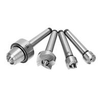 OVAQUIXI Ensemble D'outils de Tournage pour Tour à Bois MT1/MT2 en Acier Robuste pour un Tournage de Broche de Précision adapté au Travail du Bois et des Métaux 4 Pièces (MT1)