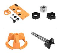 OVAQUIXI Gabarit de Perçage de Charnière 35mm en Plastique Technique | Plastique Technique, Usage pour Trou de Charnière, Compatibilité Charnière 35mm, Outil de Perçage de Trou, Foret, Couteau,