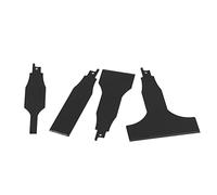 OVAQUIXI Grattoir pour Scie Alternative 4 Pièces en Acier à Haute Teneur en | Accessoire de Lame de Nettoyage, Acier à Haute Teneur en Carbone, Utilisation sur Carrelage et Sol, Retrait de Mastic