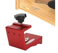OVAQUIXI Guide de Perçage de Trous de Poche, Outil de Travail du Bois en Alliage D'aluminium Durable pour le Bricolage à Domicile, Couleur Rouge/bleu, Configuration à 3 Trous (rouge)