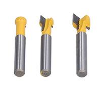 OVAQUIXI Jeu D'embouts de Routeur de Trou de Serrure, 3 Pièces, Routeurs Durables à Fente en T en Acier au Carbone pour les Projets de Menuiserie