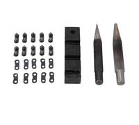 OVAQUIXI Kit D'outils de Rupture de Chaîne de Tronçonneuse, Kit de Réparation de Chaîne de Tronçonneuse pour Pas 1/4 3/8 325 avec Poinçon Tourneur de Rivets en Acier au Carbone et