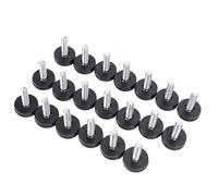 OVAQUIXI Lot de 20 Pieds de Nivellement de Meubles en PTFE Réglables avec Filetage M6, Patins Antidérapants de 30 X 20 Mm pour Tables, Chaises, Armoires, Installation Facile, Design Moderne