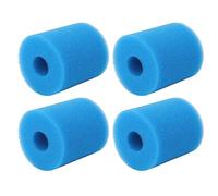 OVAQUIXI Lot de 4 Cartouches d'éponge de Filtre de Piscine de Rechange en Mousse Lavable 102 X 90 X 30 Mm - Filtration Améliorée - Absorption de Graisse pour Piscines, Spas pour Type B