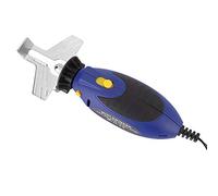 OVAQUIXI Mini Affûteuse de Tronçonneuse 12 V, Meuleuse de Scie à Chaîne électrique en Plastique avec 3 Meules 4 Mm 4,8 Mm 5,5, Outil d'affûtage Portatif pour Les Utilisateurs de Ferme de Jardin