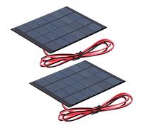 OVAQUIXI Mini Module D'énergie Solaire, 2 Pièces, Chargeur de Panneau Solaire Durable pour Lampes de Poche Solaires et Lumières de Paysage DC 6V 2W