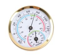 OVAQUIXI Mini Thermomètre et Hygromètre d'intérieur Analogique 2 en 1, Moniteur de Température et d'humidité, Boîtier en Aluminium, Affichage Mécanique sans Batterie, 2, X, X 0,5 Pouces pour