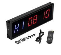 OVAQUIXI Minuterie à Intervalles LED, Compte à Rebours de Remise en Forme, avec Télécommande, pour Entraînement de Gymnastique à Domicile, 27x8.8x3cm
