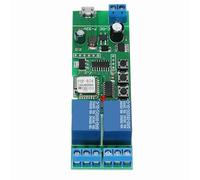 OVAQUIXI Module Universel de Commutateur WiFi Intelligent, Contrôleur de Relais à 2 Canaux 5V ou 7 à 32V DC, Commande de Minuterie Vocale par Application Alimentée par USB pour les Pompes de