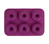OVAQUIXI Moule à Beignets en Silicone, Moule à Beignets Rond à 6 Cavités, Plaque de Cuisson Antiadhésive de qualité Alimentaire 26 X 18 X 3 Cm pour Bagels, Gâteaux, Biscuits, Muffins, Four, Cuisine,