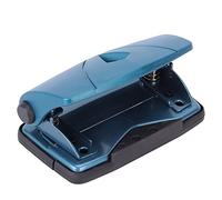 OVAQUIXI Petit Poinçon de Papier en Plastique, Poinçon de Positionnement Réglable avec Lame Tranchante pour Reliure de Papeterie, Temps de 10 Pages, Distance de Trou de 80mm (BLUE)