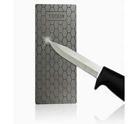 OVAQUIXI Plaque de Pierre à Aiguiser en Diamant, Affûteur Efficace, Outil de Polissage pour Cuisine Camping 1mm D'épaisseur 1 Pièce (Forme nid d'abeille 1000 maille 150 * 63 * 1mm)